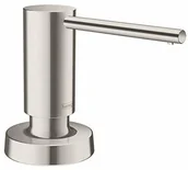 Mydelniczki i dozowniki mydła - Hansgrohe hansgrohe dozownik płynu do mycia naczyń/balsamu akcesoria kuchenne (akcesoria, okrągłe) wykończenie ze stali nierdzewnej - miniaturka - grafika 1