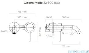Oltens Molle bateria umywalkowa podtynkowa złota 32600800 - Baterie podtynkowe - miniaturka - grafika 2