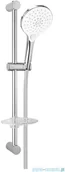 Zestawy prysznicowe - Oltens Saxan EasyClick Alling 60 zestaw prysznicowy z mydelniczką chrom/biały 36003110 - miniaturka - grafika 1