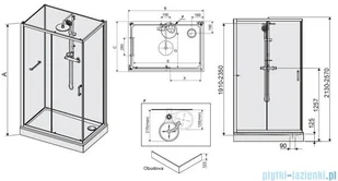 Sanplast Classic II 80x120 przejrzysta 602-011-0291-38-4S1 - Kabiny prysznicowe - miniaturka - grafika 2