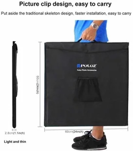 Puluz Namiot bezcieniowy 60cm LED Puluz 3380 lumenów PU5060EU - Namioty fotograficzne bezcieniowe - miniaturka - grafika 4