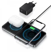 Stacje dokujące do telefonów - ESR HALOLOCK 2IN1 MAGNETIC MAGSAFE WIRELESS CHARGER BLACK 4894240110867 - miniaturka - grafika 1