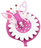 Lampy ścienne - Elobra Lampy ścienne Falter dziecięca pokój dziecięcy drewniane , różowy 122853 - miniaturka - grafika 1