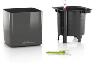 Lechuza Donica stołowa CUBE Glossy 14 ALL-IN-ONE, kolor węgla, połysk - Donice - miniaturka - grafika 4