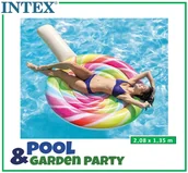 Materace dmuchane i koła do pływania - Intex Materac dmuchany plażowy Lizak Gigant, 208x135 cm - miniaturka - grafika 1