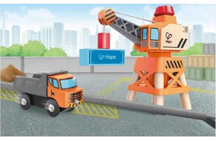 Edugro Hape Zabawkowy dźwig-żuraw, duży, E3715 - Samochody i pojazdy dla dzieci - miniaturka - grafika 3