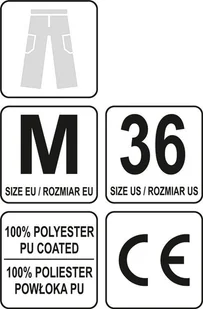 YATO SPODNIE ROBOCZE OCIEPLANE WODOODPORNE ROZM M YT-80956 - Odzież robocza - miniaturka - grafika 4