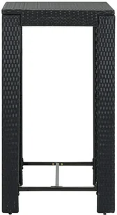 vidaXL 5-cz zestaw mebli barowych z podłokietnikami czarny rattan PE 3064811 - Pozostałe meble ogrodowe - miniaturka - grafika 11