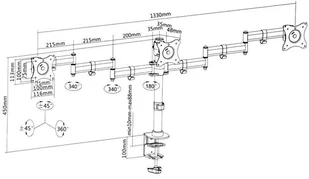 Maclean UCHWYT BIURKOWY MONITORÓW MC-691 - Akcesoria do monitoringu - miniaturka - grafika 19