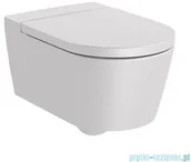Miski WC - Roca Inspira Round Rimless miska wc podwieszana Perłowy A346527630 - miniaturka - grafika 1