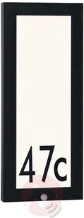 Paulmann Outdoor 230V panel 20*60cm numer domuIP44 10W 800lm czujnik ruchu Antracyt 94256 - Lampy ogrodowe - miniaturka - grafika 2