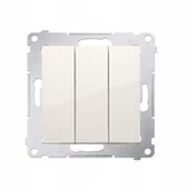 Wyłączniki światła i elektryczne - Simon 54 Łącznik potrójny z podświetleniem Krem - miniaturka - grafika 1