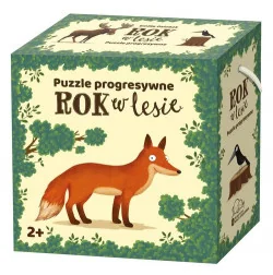 Nasza Księgarnia PAP Puzzle 20 progresywne Rok w lesie - Emilia Dziubak - Puzzle - miniaturka - grafika 2