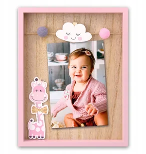 Ramka dziecięca różowa zdjęcie 10x15 żyrafa - Ramki na zdjęcia - miniaturka - grafika 2
