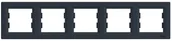 Klawisze i ramki - Schneider Asfora ramka pięciokrotna pozioma antracyt EPH5800571 EPH5800571 - miniaturka - grafika 1