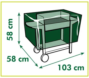 Nature Nature Pokrowiec na grilla 58x103 cm PE ciemnoszary 6030613 - Pokrowce na meble ogrodowe - miniaturka - grafika 3