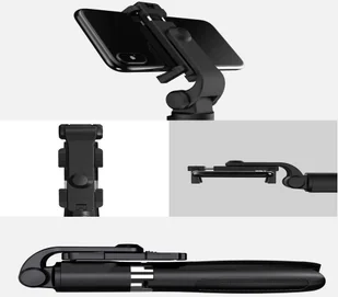 4kom.pl Uchwyt Selfie Stick Tripod bezprzewodowy L01S Wireless Black 1233 - Selfie stick - miniaturka - grafika 7