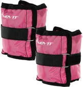 Pozostały sprzęt siłowy - Movit Różowe opaski obciążające na rzepy 2 x 1 kg 20040401 - miniaturka - grafika 1