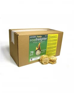 Feniks Ecofirelighters Feniks Podpałka 70 szt do rozpalania Kominka Kotła Pieca Grilla - Węgiel do grilla - miniaturka - grafika 5