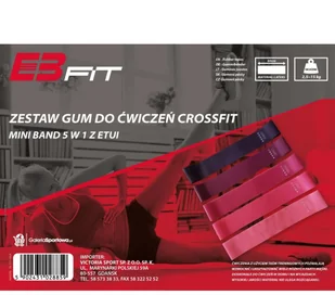 EB FIT Zestaw gum do ćwiczeń fitness crossfit mini band 5w1 Eb fit 1028859 - Gumy, taśmy, ekspandery - miniaturka - grafika 6