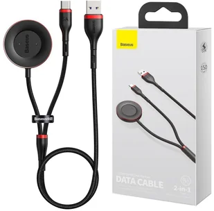 Baseus 2w1 kabel USB - USB Typ C 40 W / ładowarka bezprzewodowa Huawei / Honor watch 1,5 m 5 A czarno-czerwony (CA1T2-91) - Czarno-czerwony CA1T2-91 - Kable USB Baseus 2w1 kabel USB - USB Typ C 40 W / ładowarka bezprzewodowa Huawei / Honor watch 1,5 m 5 A czarno-czerwony (CA1T2-91) - Czarno-czerwony CA1T2-91 - Kable USB - miniaturka - grafika 2