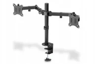 Uchwyty do monitorów - Digitus Uchwyt biurkowy podwójny z zaciskiem - miniaturka - grafika 1