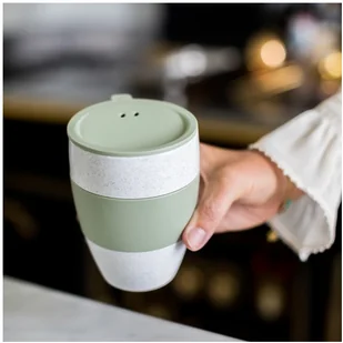 Koziol Kubek Termiczny Z Przykrywką Organic Aroma To Go Zielony 400 Ml 12,5x9,2 - Kubki termiczne - miniaturka - grafika 2