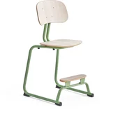 Meble do szkół i przedszkoli - AJ Produkty Krzesło szkolne YNGVE, na płozach, zielony, jesion, H 520 mm - miniaturka - grafika 1