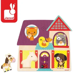 Janod Puzzle muzyczne Moi mali przyjaciele - Instrumenty muzyczne dla dzieci - miniaturka - grafika 3