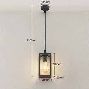 Lindby Lindby Filimon lampa wisząca zewnętrzna szara E27 - Lampy ogrodowe - miniaturka - grafika 4