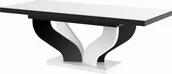 Stoły - Hubertus Stół VIVA 160256 x89 biały połysk/czarny połysk rozkładany HS-VIVA-WB - miniaturka - grafika 1