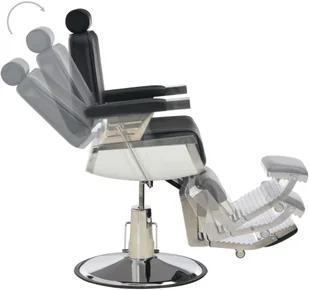 VidaXL Fotel barberski, czarny, 68x69x116 cm, sztuczna skóra 110168         VidaXL - Fotele fryzjerskie - miniaturka - grafika 6