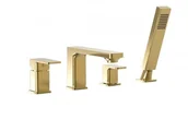 Baterie wannowe i prysznicowe - Valvex LOFT GOLD Bateria wannowa 4-otworowa stojąca - 2455870 - miniaturka - grafika 1
