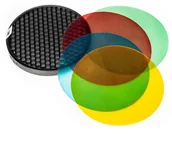 Akcesoria do lamp błyskowych - Quadralite Reporter Zestaw filtrów barwnych z plastrem miodu 4187 - miniaturka - grafika 1