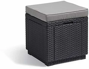 Allibert Allibert praktyczna pufa ze schowkiem w kolorze grafitowym 213785 - Pufy i podnóżki - miniaturka - grafika 3