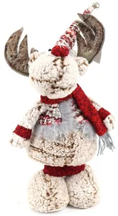 TG Pluszowa figurka Renifer z dzwoneczkiem - 70 cm. TG44007 - Ozdoby bożonarodzeniowe - miniaturka - grafika 2