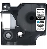 Papier do drukarek - Dymo Taśma do D1 43610 6mm/7m przezroczy/czarny - miniaturka - grafika 1