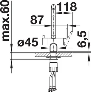 Blanco FONTAS II szarość skały/chrom 523137 - Baterie kuchenne - miniaturka - grafika 4