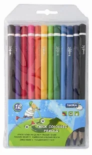 LAMBO SCHOOL Kredki trójkątne grube 12 kolorów w etui AMEX - Przybory szkolne - miniaturka - grafika 3