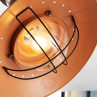 Lindby Przemysłowa okrągła lampa sufitowa rdza brązowy - Louisanne - Lampy sufitowe - miniaturka - grafika 5