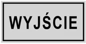 Akcesoria do bram - Znak informacyjny WYJŚCIE - miniaturka - grafika 1