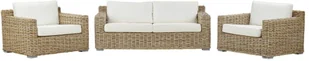 Beliani Zestaw ogrodowy rattanowy 4-osobowy jasnobrązowy ARDEA - Meble ogrodowe - miniaturka - grafika 2