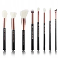 Pędzle do makijażu - Jessup T158 Black/rose Gold Zestaw 8 Pędzli - miniaturka - grafika 1