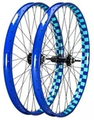 Koła rowerowe - Mafiabikes Mafiabikes BLAD Geared 27.5" komplet kół Wheelie Blue Check WSG27.5BLUCHECK - miniaturka - grafika 1