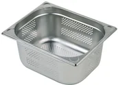 Pojemniki i kosze gastronomiczne - APS Pojemnik prostokątny ze stali nierdzewnej GN 1/2 325x265x150 mm, perforowany | 81903 81903 - miniaturka - grafika 1