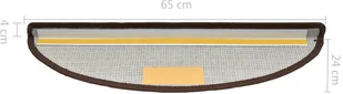 vidaXL Nakładki na schody, 15 szt., 65 x 24 x 4 cm, kawowy brąz - Dywany - miniaturka - grafika 7