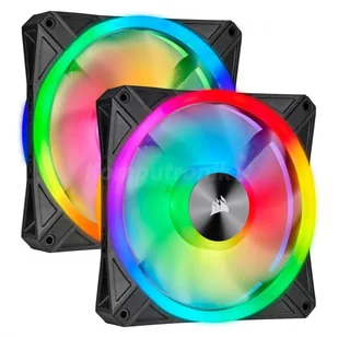 Corsair QL140 RGB 140mm PWM Dual Fan Kit RGB CO-9050100-WW CO-9050100-WW - Chłodzenie procesora - miniaturka - grafika 3