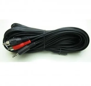 No name Kabel Jack 3,5mm M Cinch 2x M 10m czarny KE100AJ201 - Kable - miniaturka - grafika 2