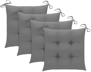 vidaXL Składane krzesła ogrodowe z poduszkami, 4 szt., drewno tekowe! 3072739 - Fotele i krzesła ogrodowe - miniaturka - grafika 6