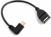 Kable USB - System-S System-S USB typ A (żeński) na USB typu C 3.1 (męski) zakrzywiony kabel 20 cm 57585065 - miniaturka - grafika 1